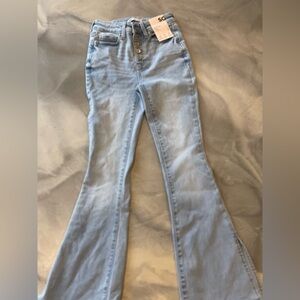 SO High Rise Light Blue Flare Leg Jeans size 0